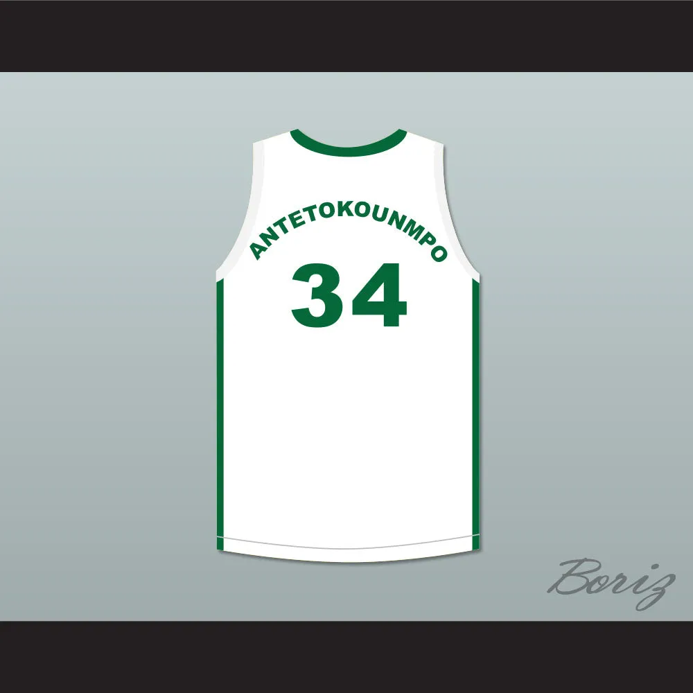 Giannis Antetokounmpo 34 Nigeria White Basketball Jersey