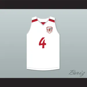 Giannis Antetokounmpo 4 Filathlitikos B.C. White Basketball Jersey