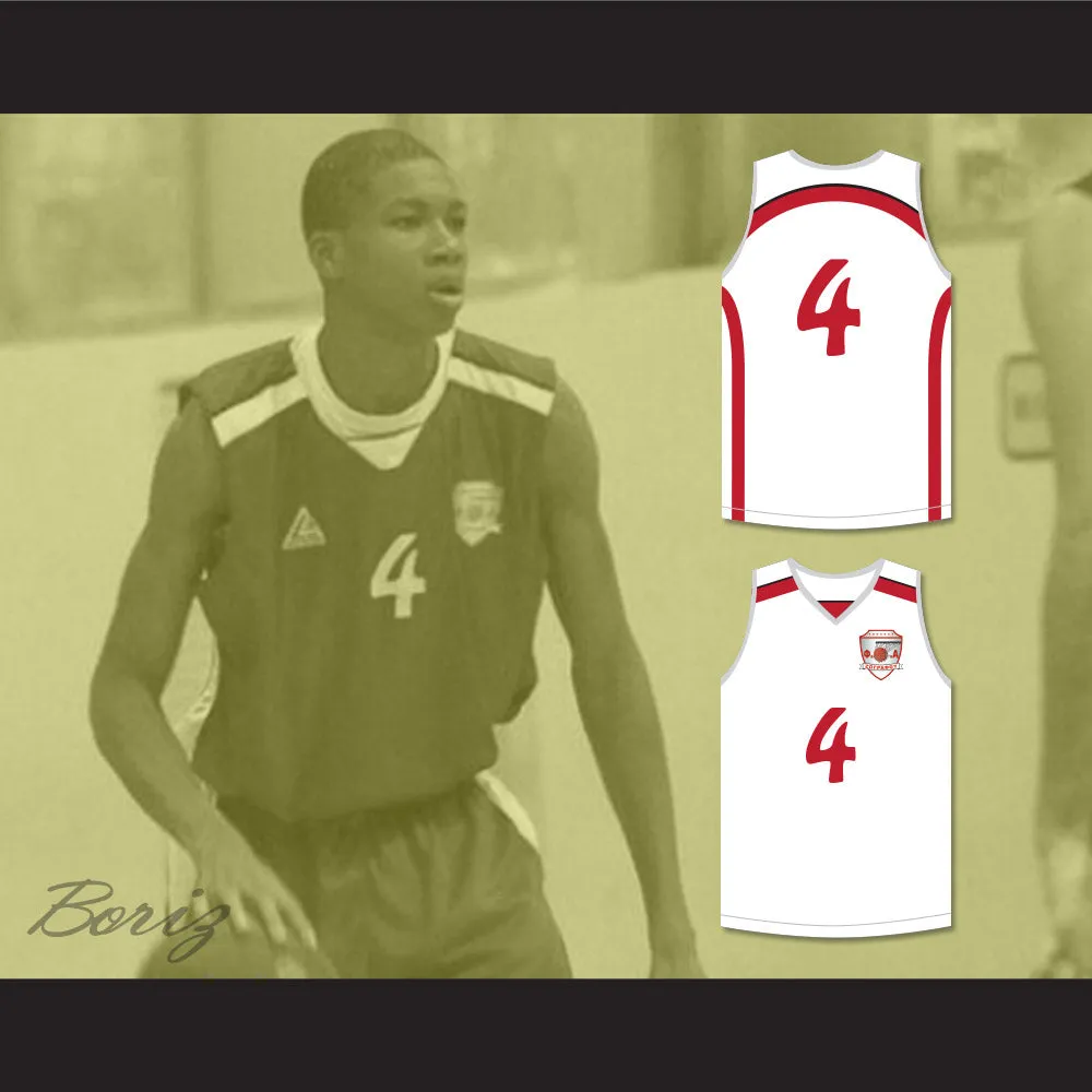 Giannis Antetokounmpo 4 Filathlitikos B.C. White Basketball Jersey