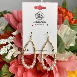 Gold and Pearl Teardrop
