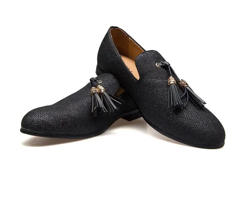 Gold Tassel of Loafers Red Sole Loafers