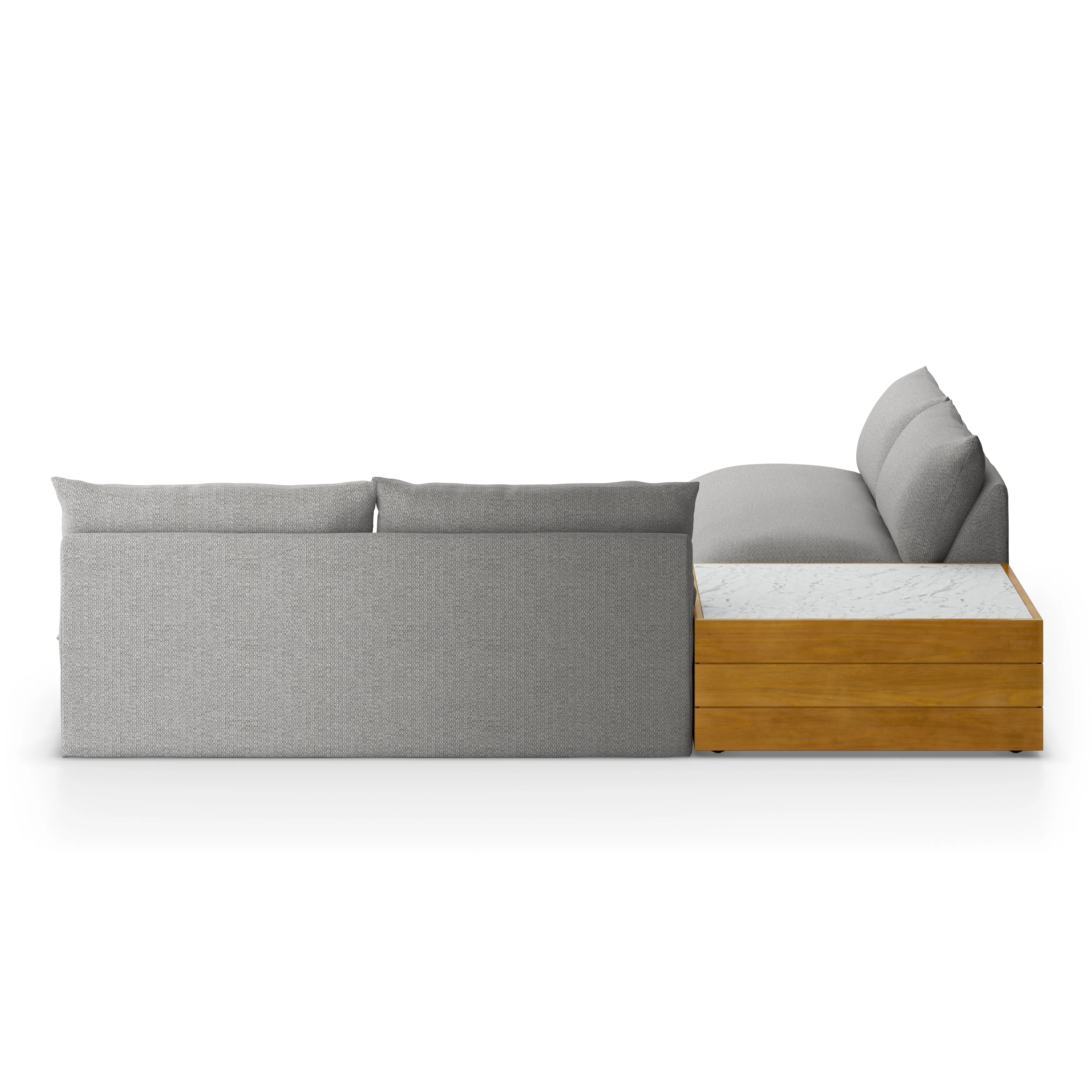 Grant Outdoor 2-Pc Sectional with Coffee Table - Faye Ash