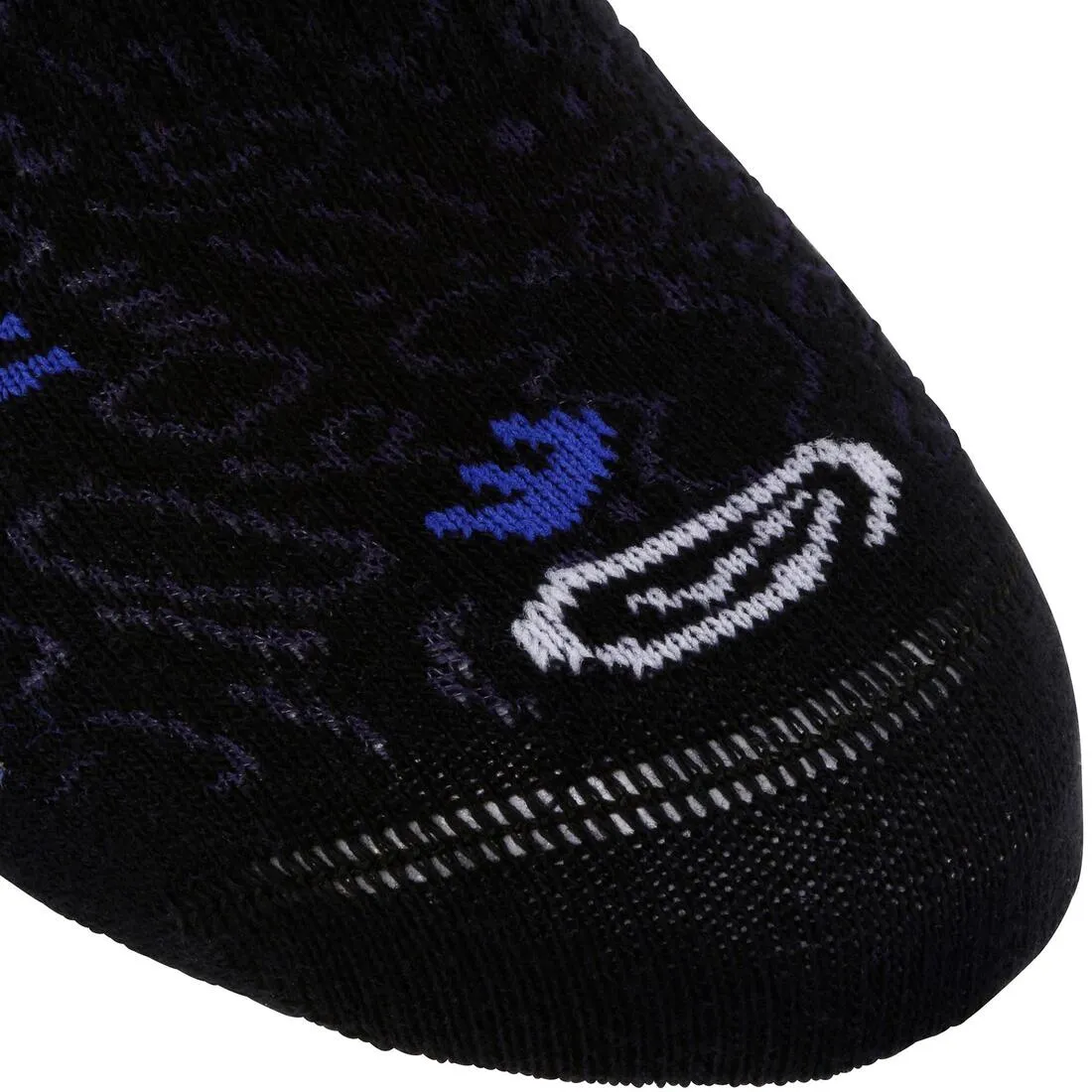 Graphic Children's Running Socks 2-Pack - Black/Blue