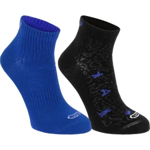 Graphic Children's Running Socks 2-Pack - Black/Blue