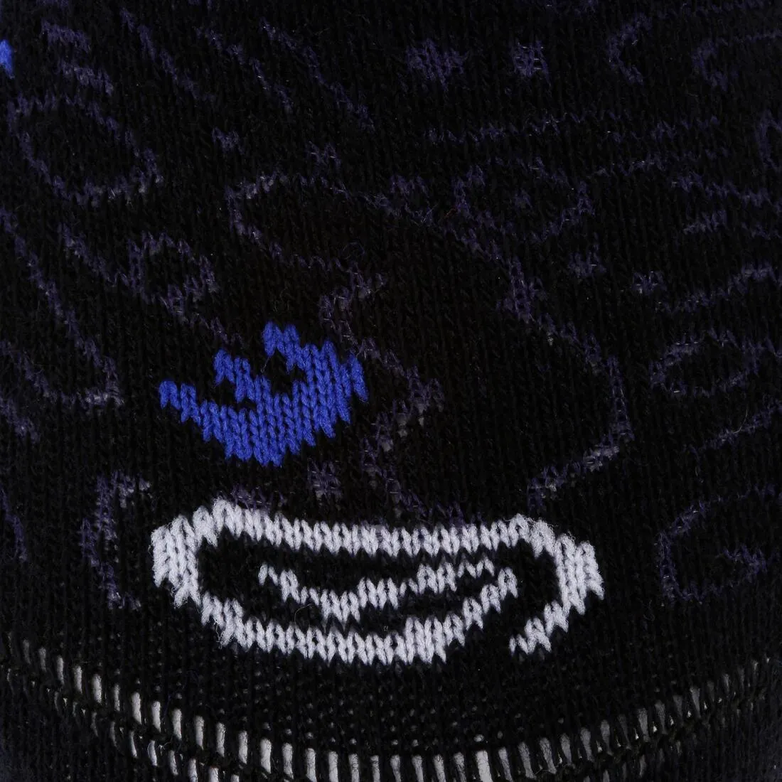 Graphic Children's Running Socks 2-Pack - Black/Blue