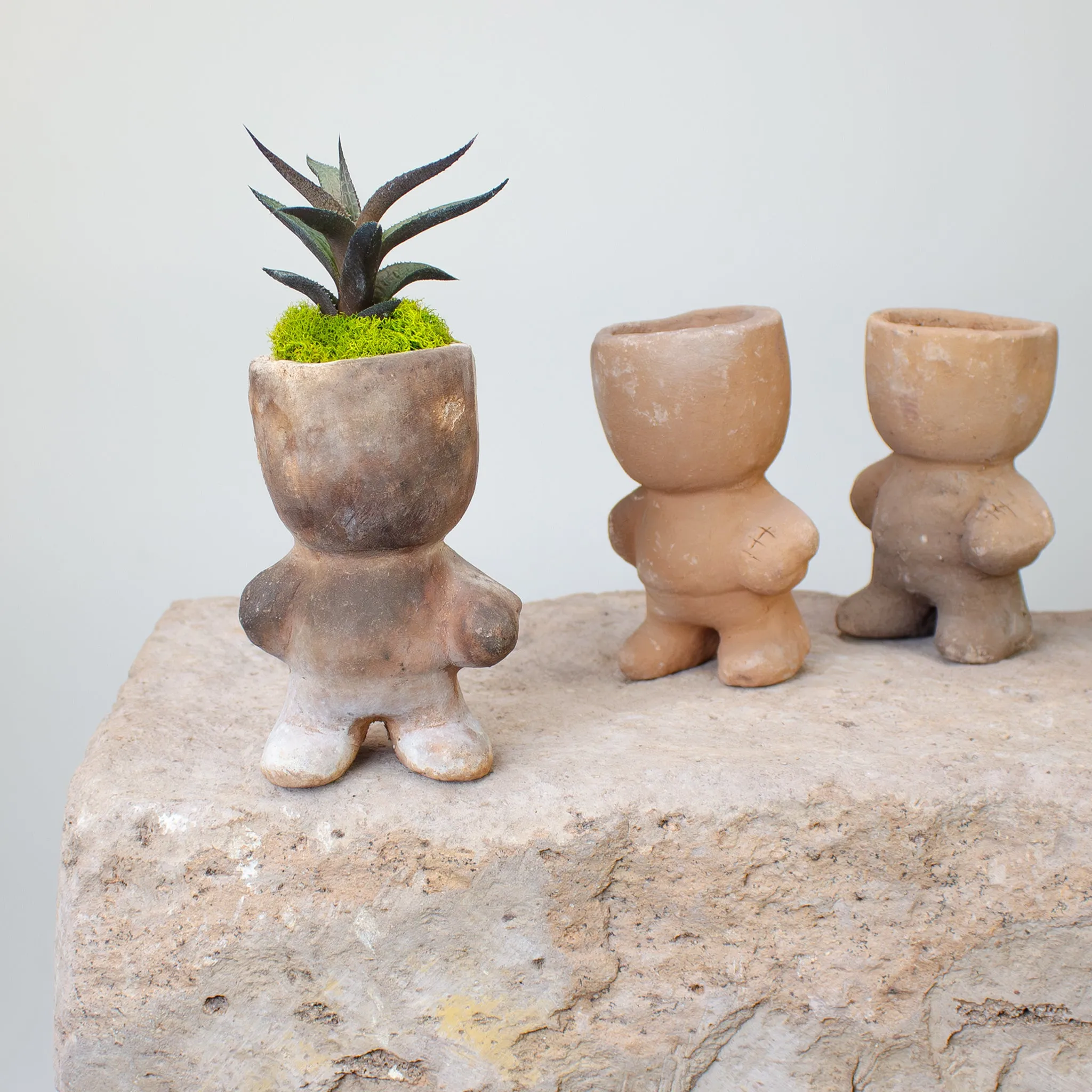 Groot Pot, Vintage Terracotta Sculptural Planter