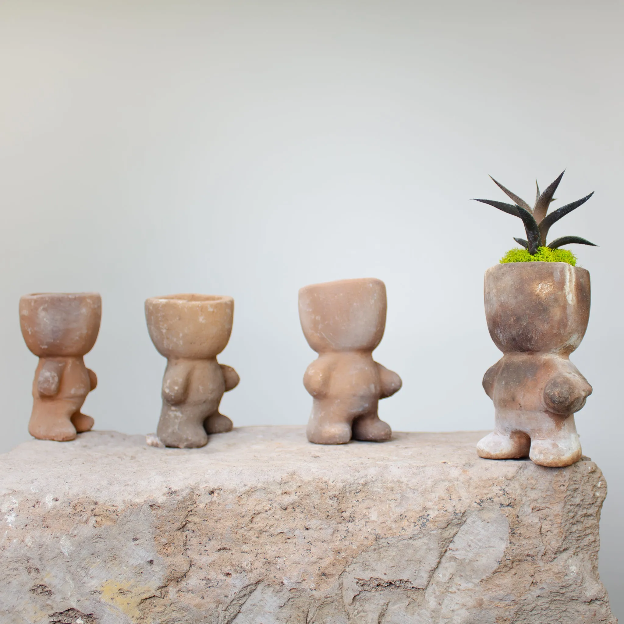 Groot Pot, Vintage Terracotta Sculptural Planter