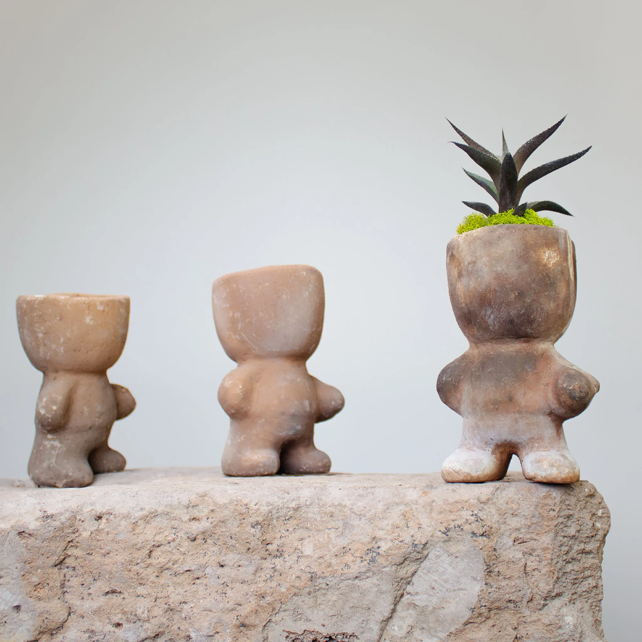 Groot Pot, Vintage Terracotta Sculptural Planter
