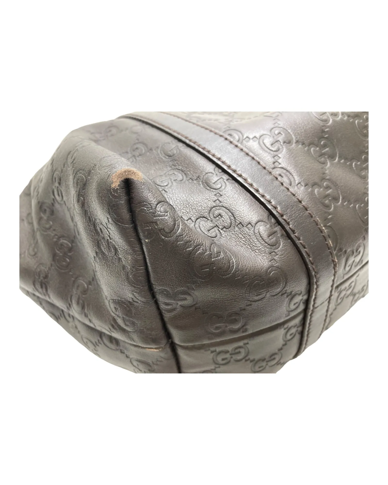 Gucci Guccissimo Joy Tote in Brown Leather