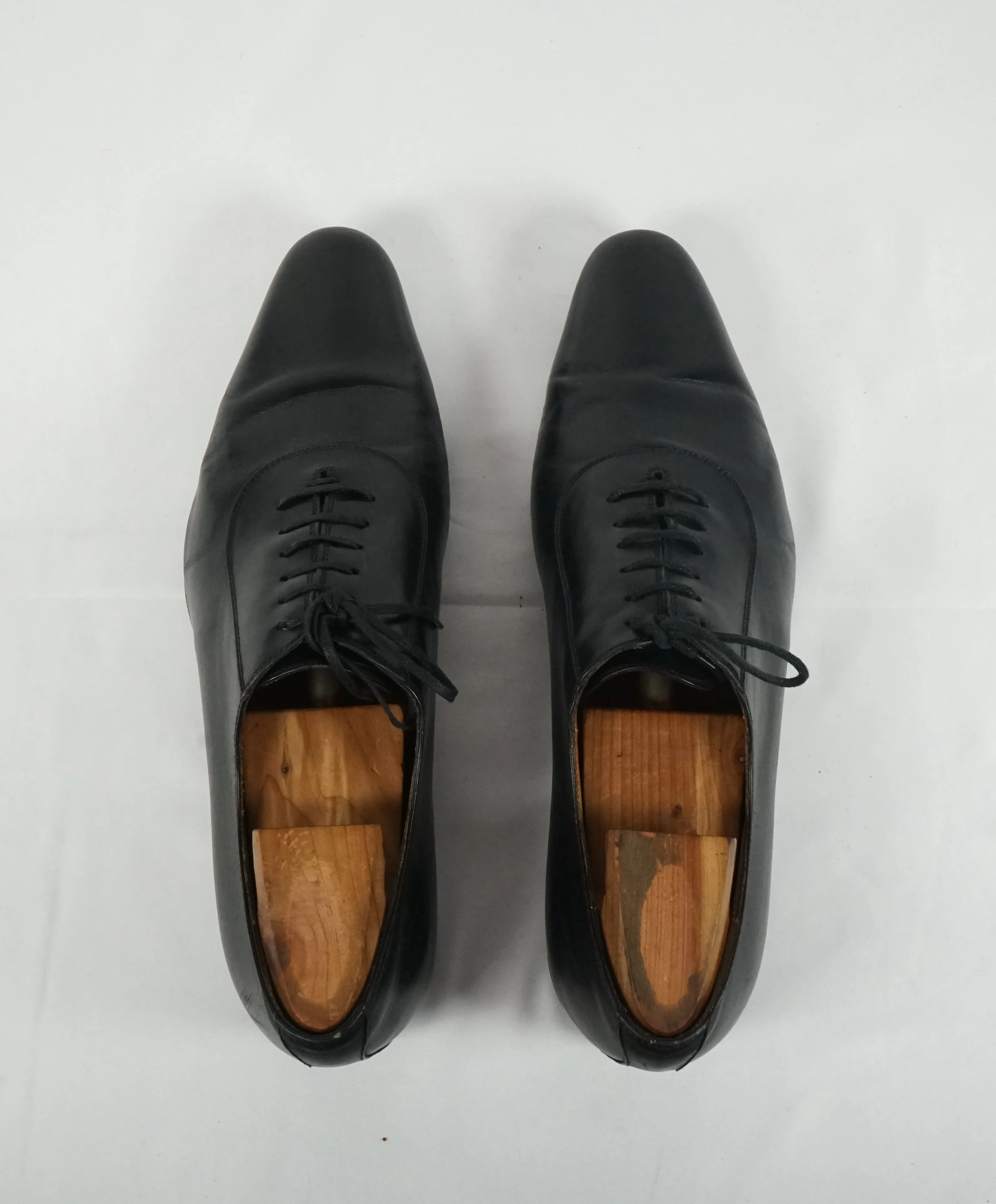 GUCCI - Interlocking GG Logo Heel Slim Silhouette Oxfords - 9.5