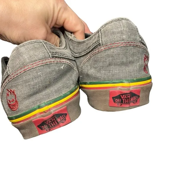 H3-23 RARE!! Vans Spitfire Rasta Shoes
