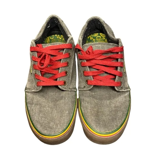 H3-23 RARE!! Vans Spitfire Rasta Shoes