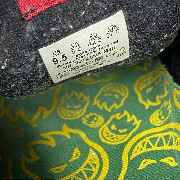H3-23 RARE!! Vans Spitfire Rasta Shoes