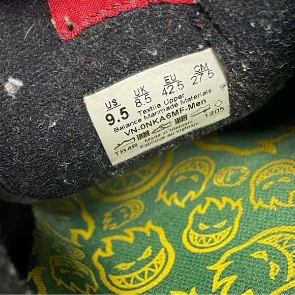 H3-23 RARE!! Vans Spitfire Rasta Shoes
