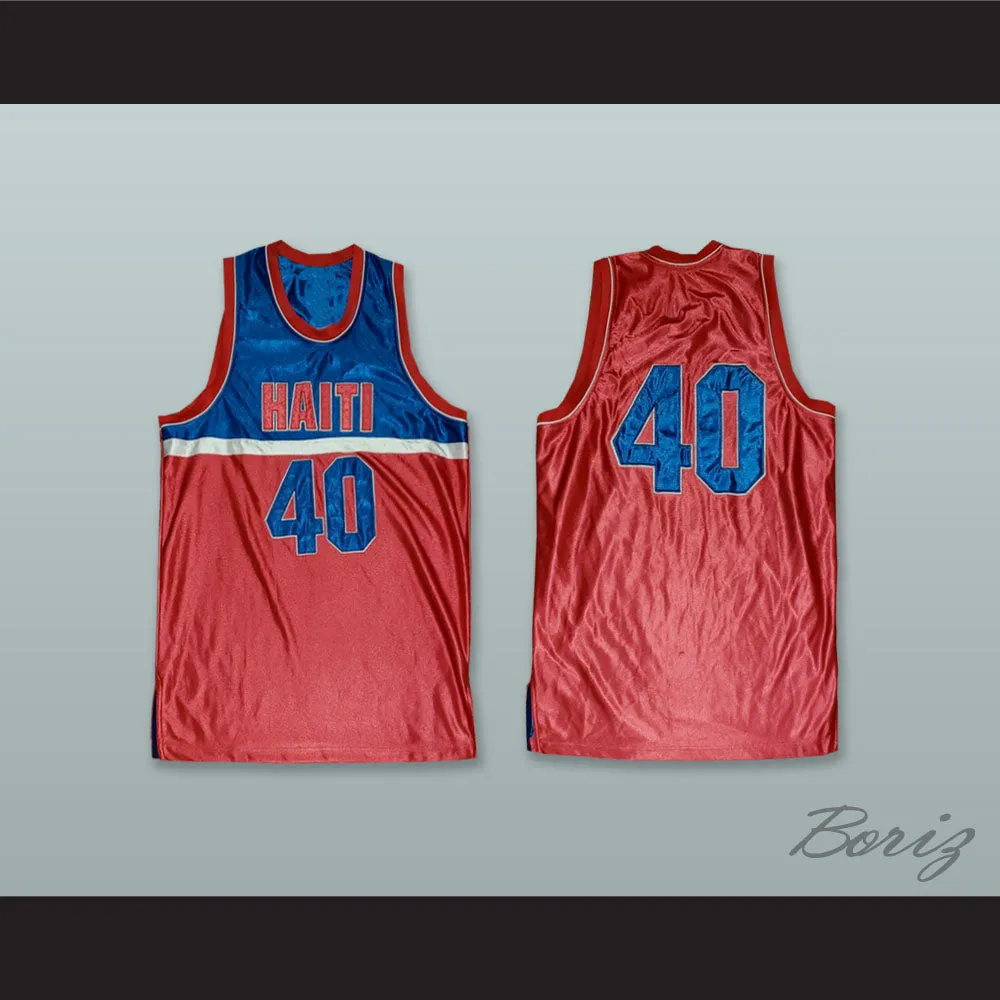 Haiti 40 Red Basketball Jersey