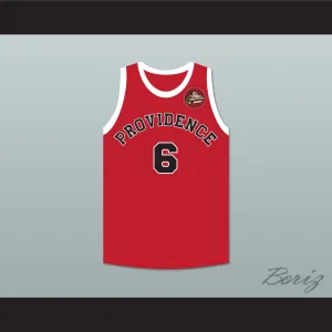 Hank Beenders 6 Providence Steamrollers Red Basketball Jersey with Patch