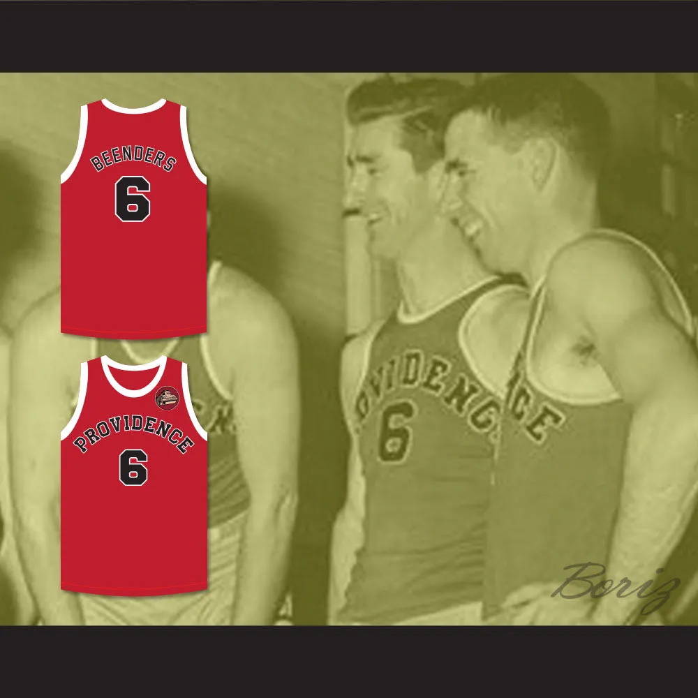 Hank Beenders 6 Providence Steamrollers Red Basketball Jersey with Patch