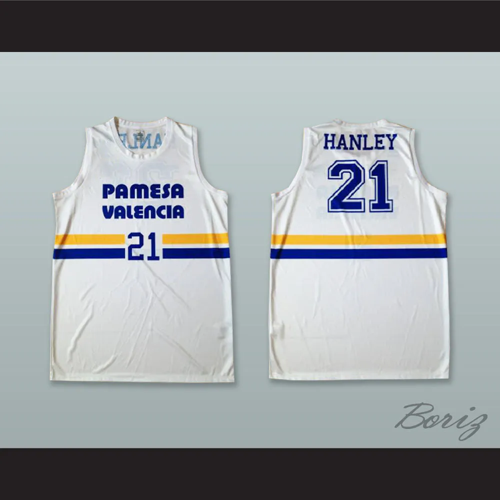 Hanley 21 Pamesa Valencia White Basketball Jersey
