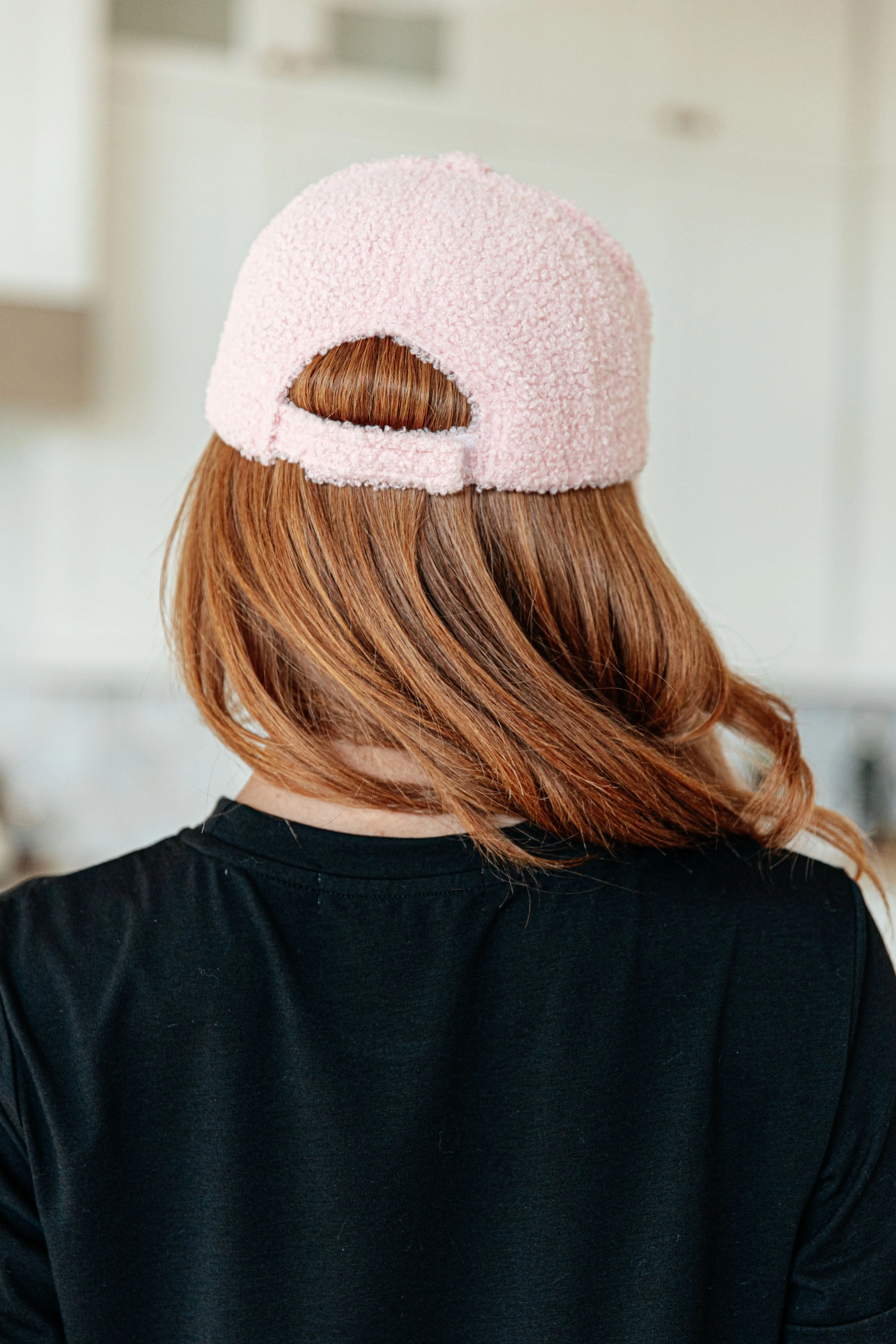 Hazel Blues® |  Lyla Sherpa Ball Cap in Pink