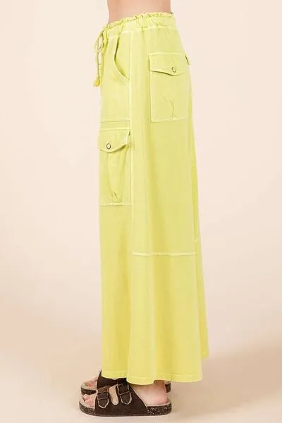 Hazel Blues® |  Mittoshop French Terry Cargo Wide Leg Pants