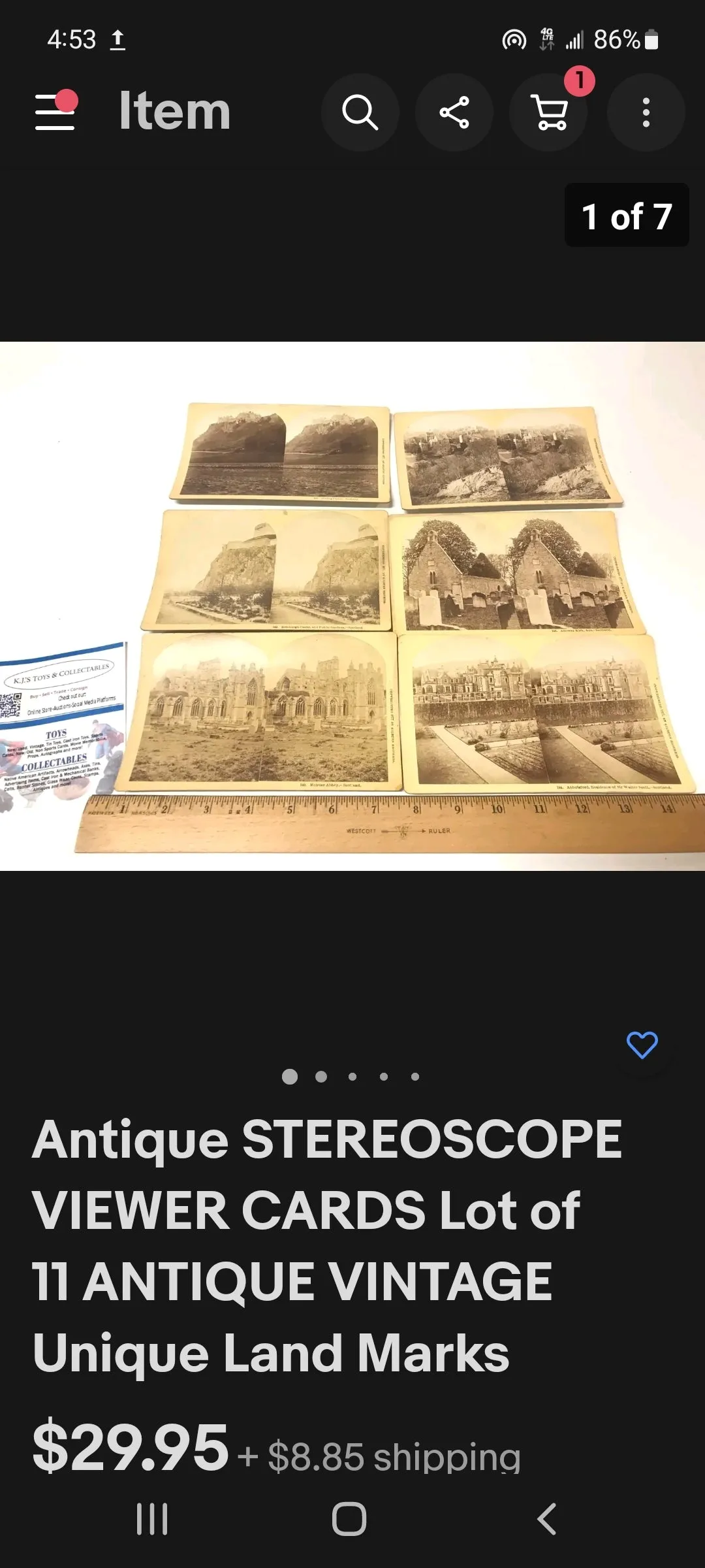 HC. WHITE "THE PERFECSCOPE" STEROSCOPE WITH 42 CARDS