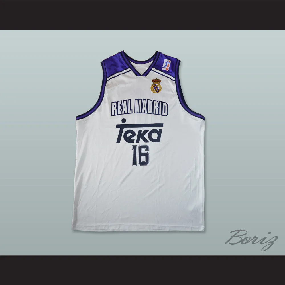 Hector Garcia 16 Real Madrid Basketball Jersey