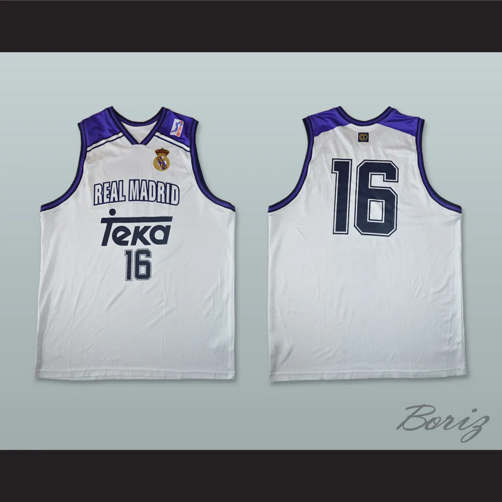 Hector Garcia 16 Real Madrid Basketball Jersey