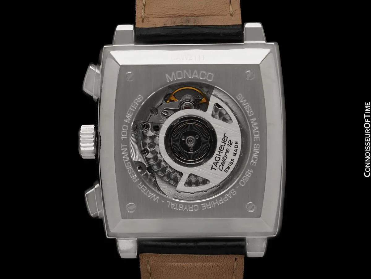 Heuer Monaco "Steve Mcqueen" Automatic Chronograph Mens Stainless Steel CAW2111 Watch - Papers & Boxes