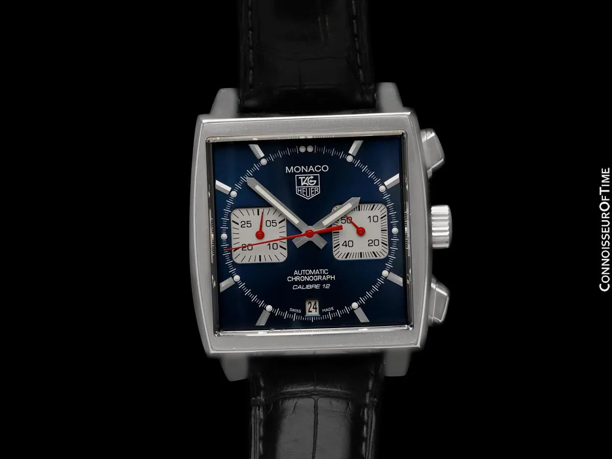 Heuer Monaco "Steve Mcqueen" Automatic Chronograph Mens Stainless Steel CAW2111 Watch - Papers & Boxes