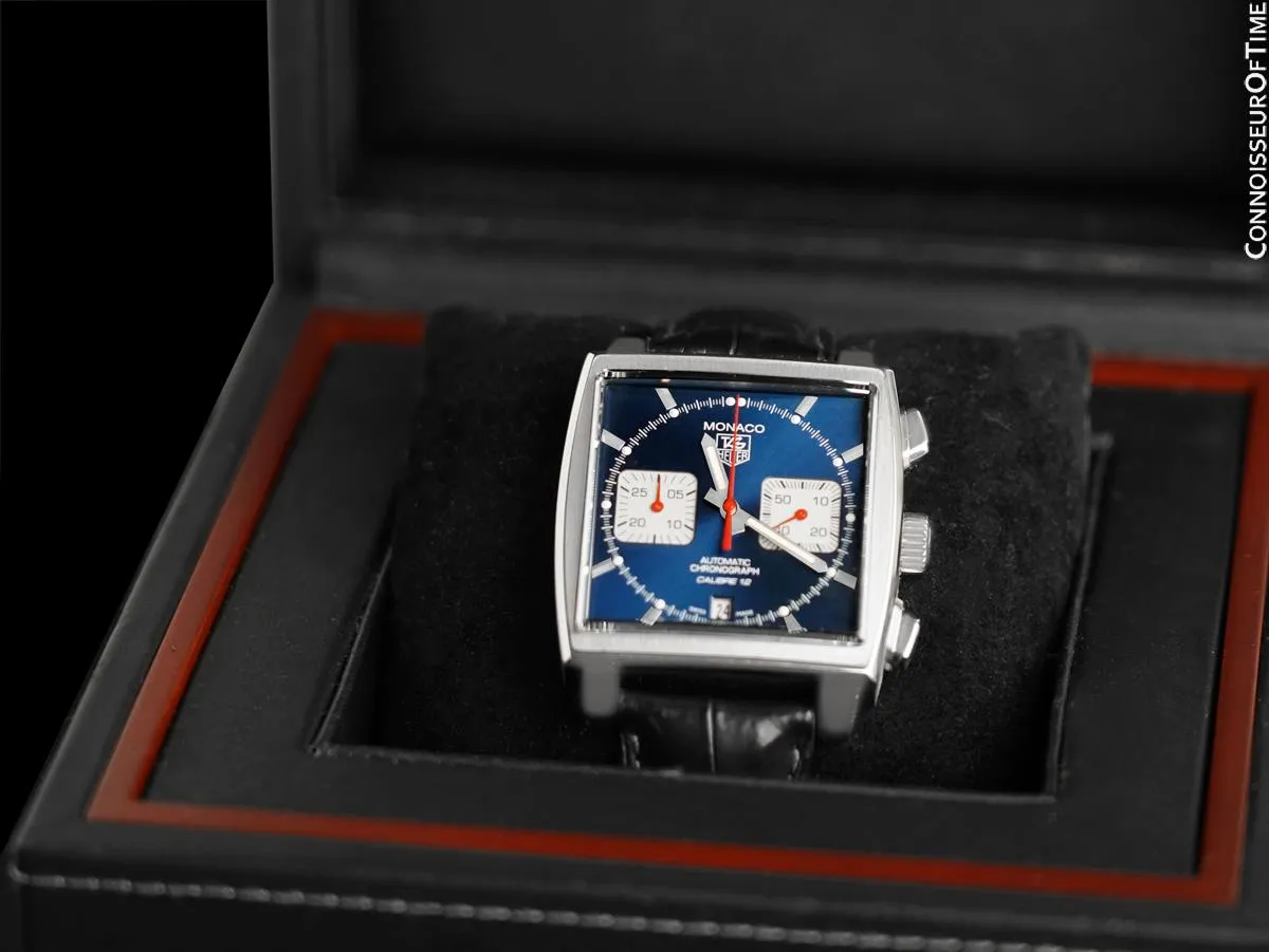 Heuer Monaco "Steve Mcqueen" Automatic Chronograph Mens Stainless Steel CAW2111 Watch - Papers & Boxes