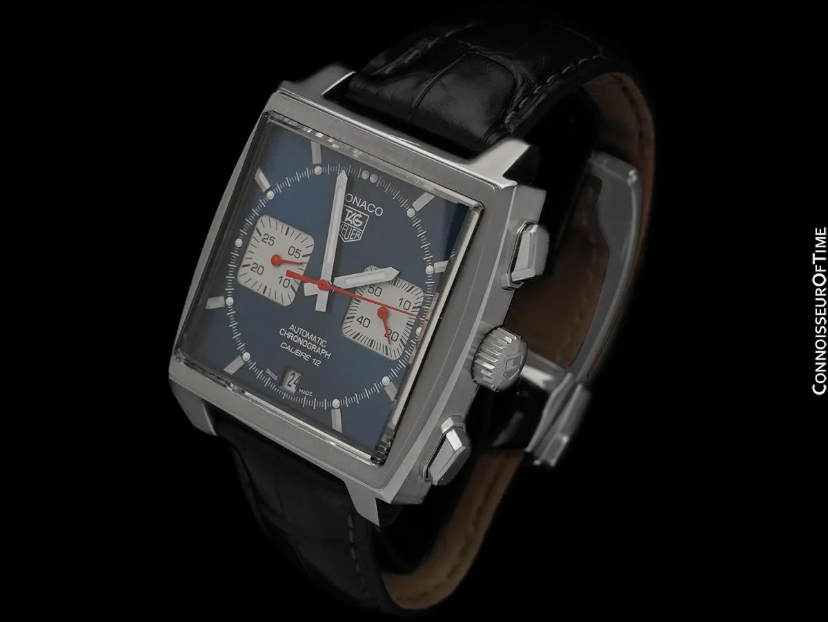 Heuer Monaco "Steve Mcqueen" Automatic Chronograph Mens Stainless Steel CAW2111 Watch - Papers & Boxes