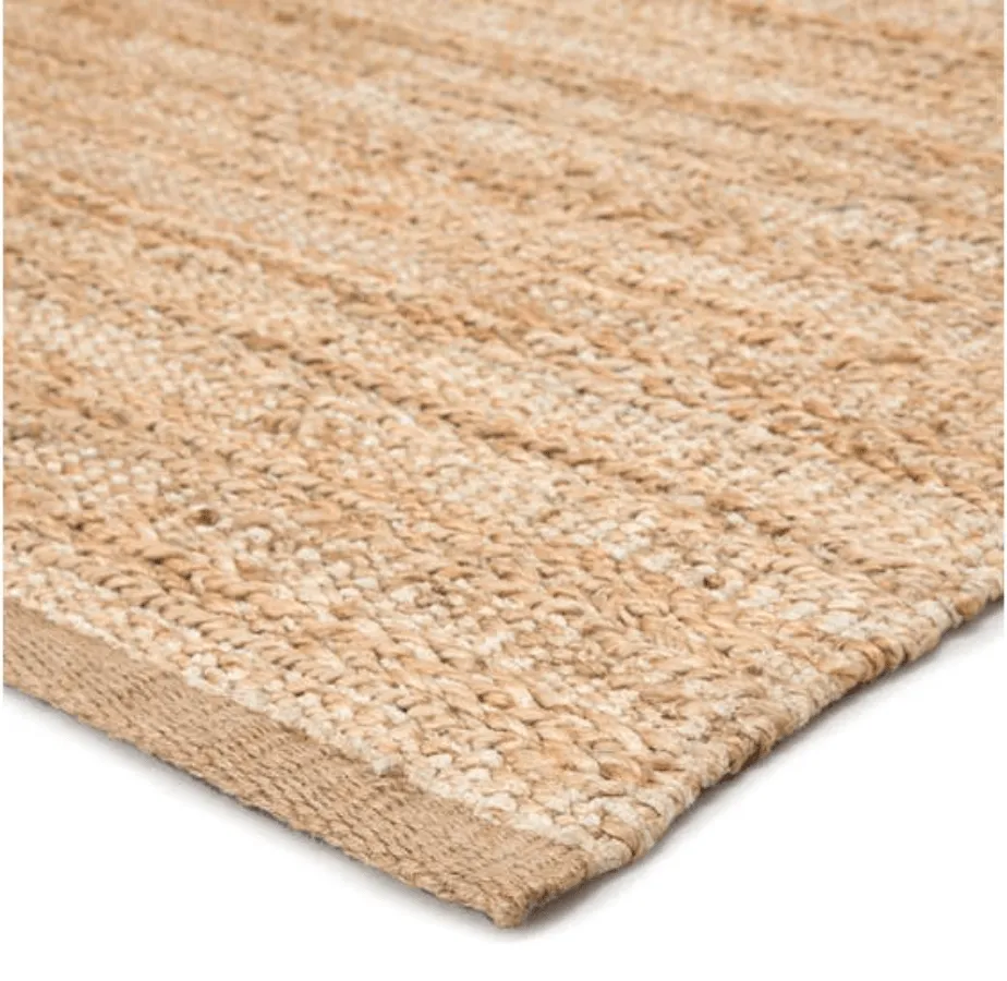 Himalaya Jute Rug - Tan & White