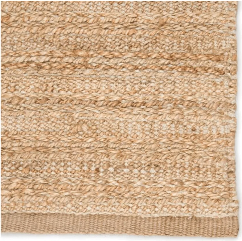 Himalaya Jute Rug - Tan & White