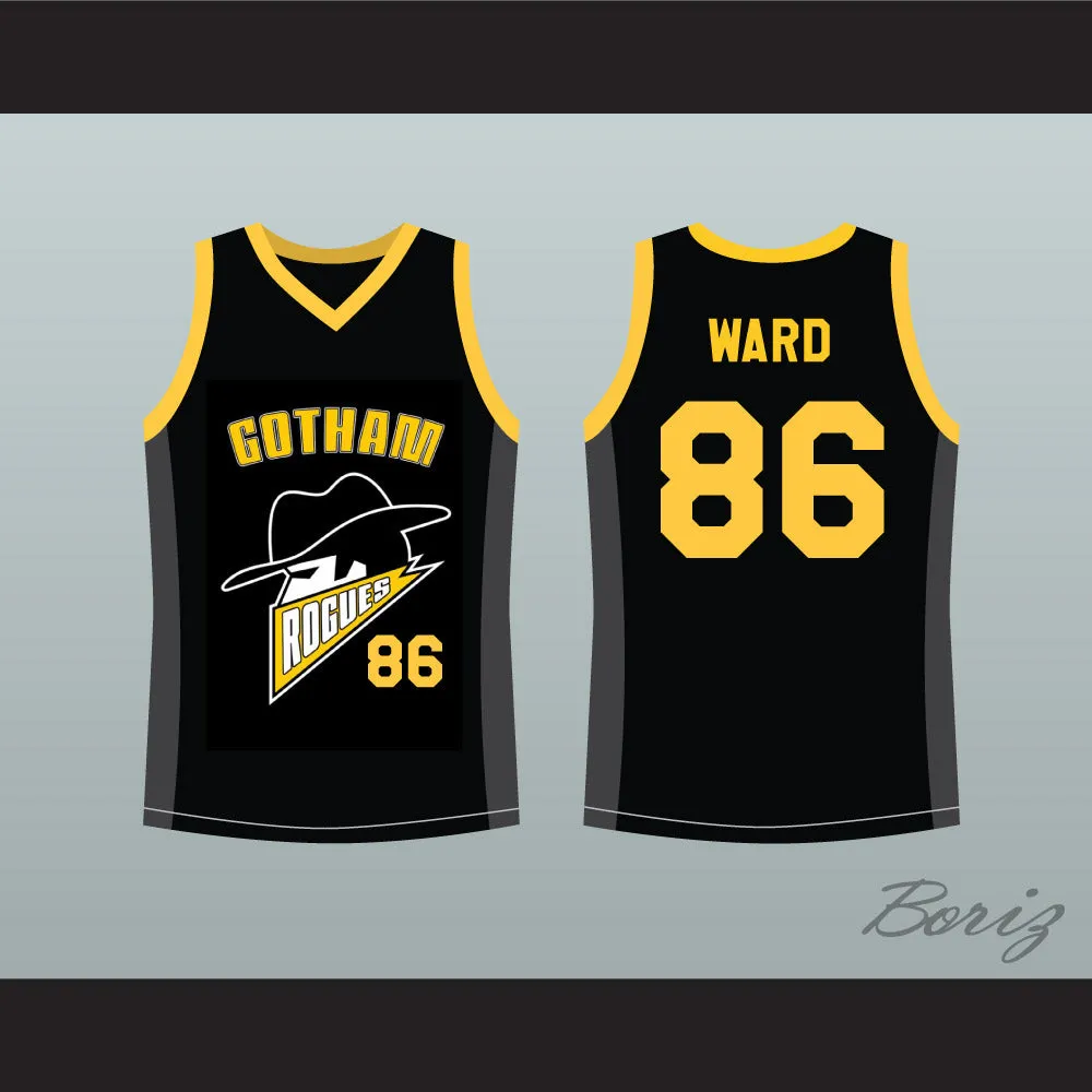Hines Ward 86 Gotham Rogues Black Basketball Jersey