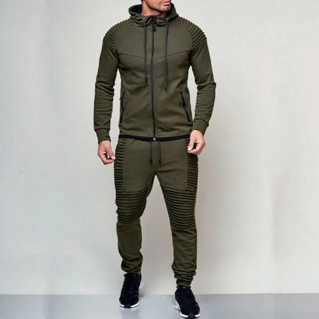 Hirigin 2 pieces Autumn Running tracksuit men Sweatshirt Sports Set Gym Clothes Men Sport Suit Training Suit Sport Wear hot