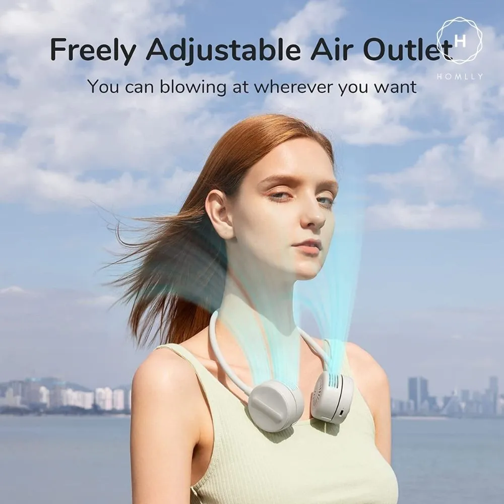 Homlly  360°Adjustable Bladeless Lightweight Portable Neck Fan