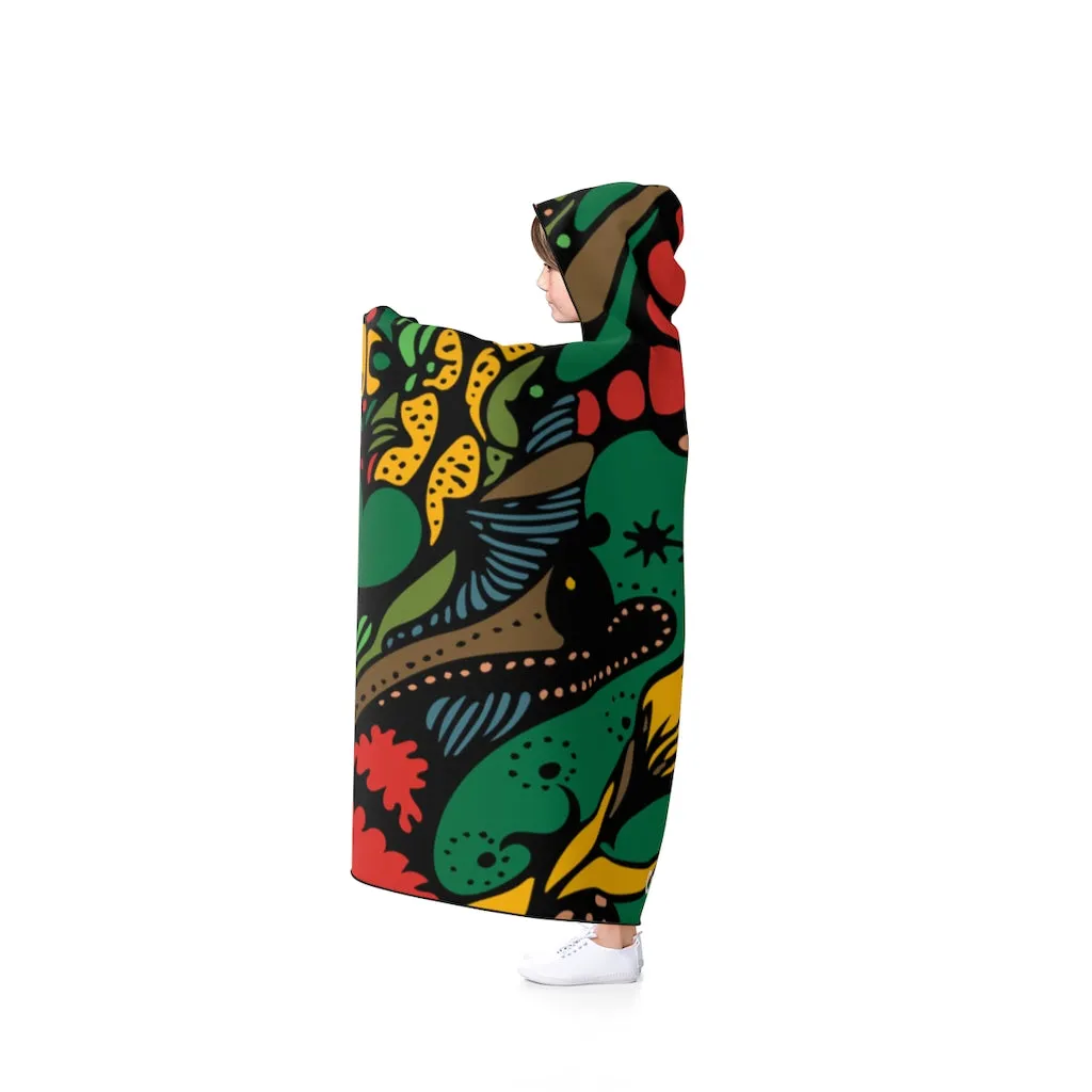 Hooded Blanket (Multi-Abstract1)