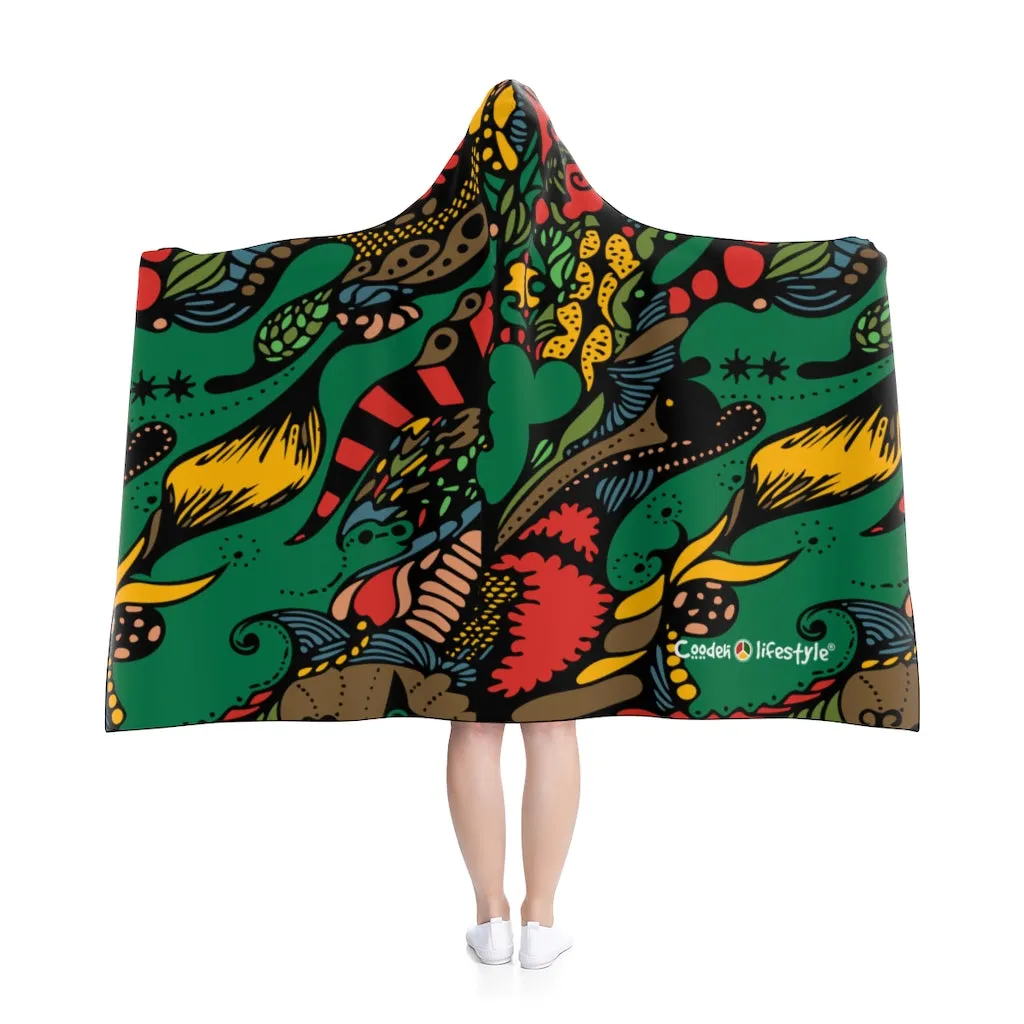 Hooded Blanket (Multi-Abstract1)