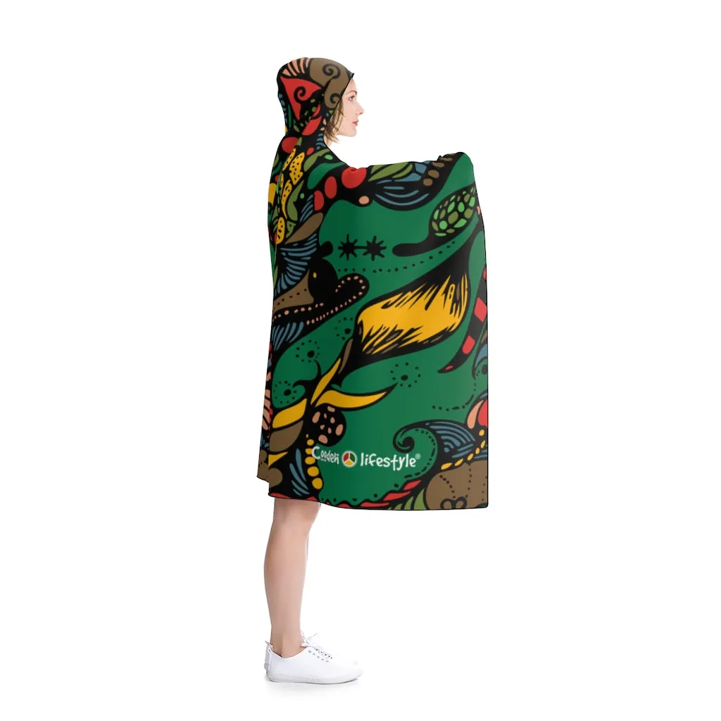 Hooded Blanket (Multi-Abstract1)