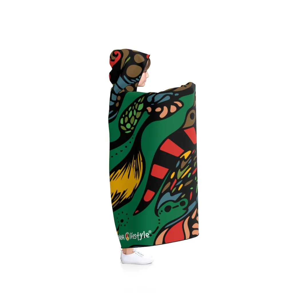 Hooded Blanket (Multi-Abstract1)