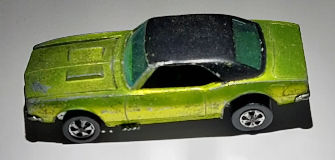HOT WHEEL 1967 1st RELEASE GREEN W/BLACK TOP CUSTOM CAMARO