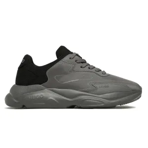 HUGO BOSS Mixed Material Lace-Up Trainers 50498684-GRY