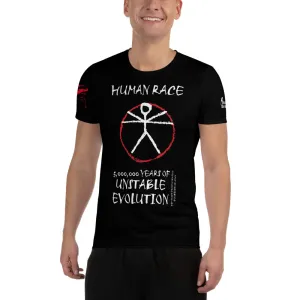 Human Race - Great White Shark survival design All-Over Print Men's Athletic T-shirt