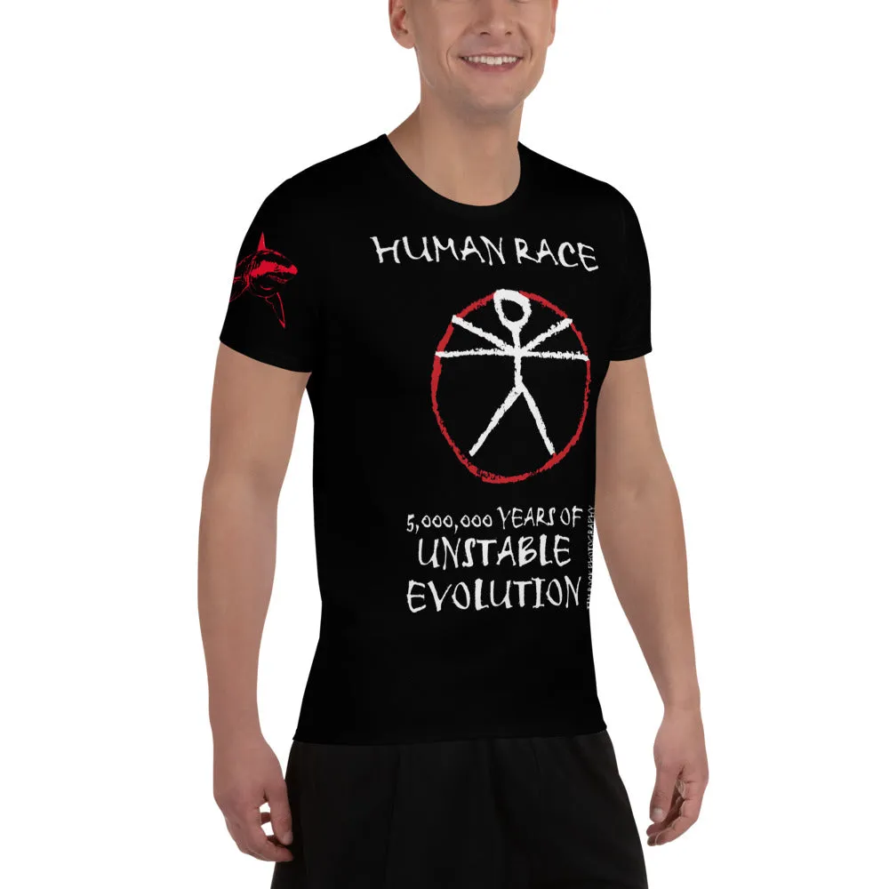 Human Race - Great White Shark survival design All-Over Print Men's Athletic T-shirt