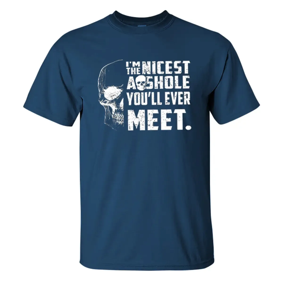 I'm the nicest asshole you'll ever meet printed casual T-shirt