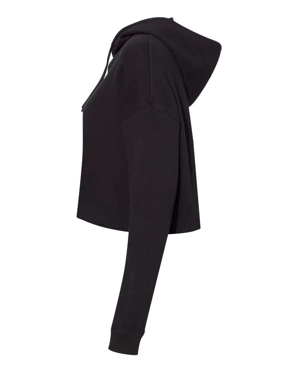 Independent Trading Co. - Women's Lightweight Cropped Hoodie Black