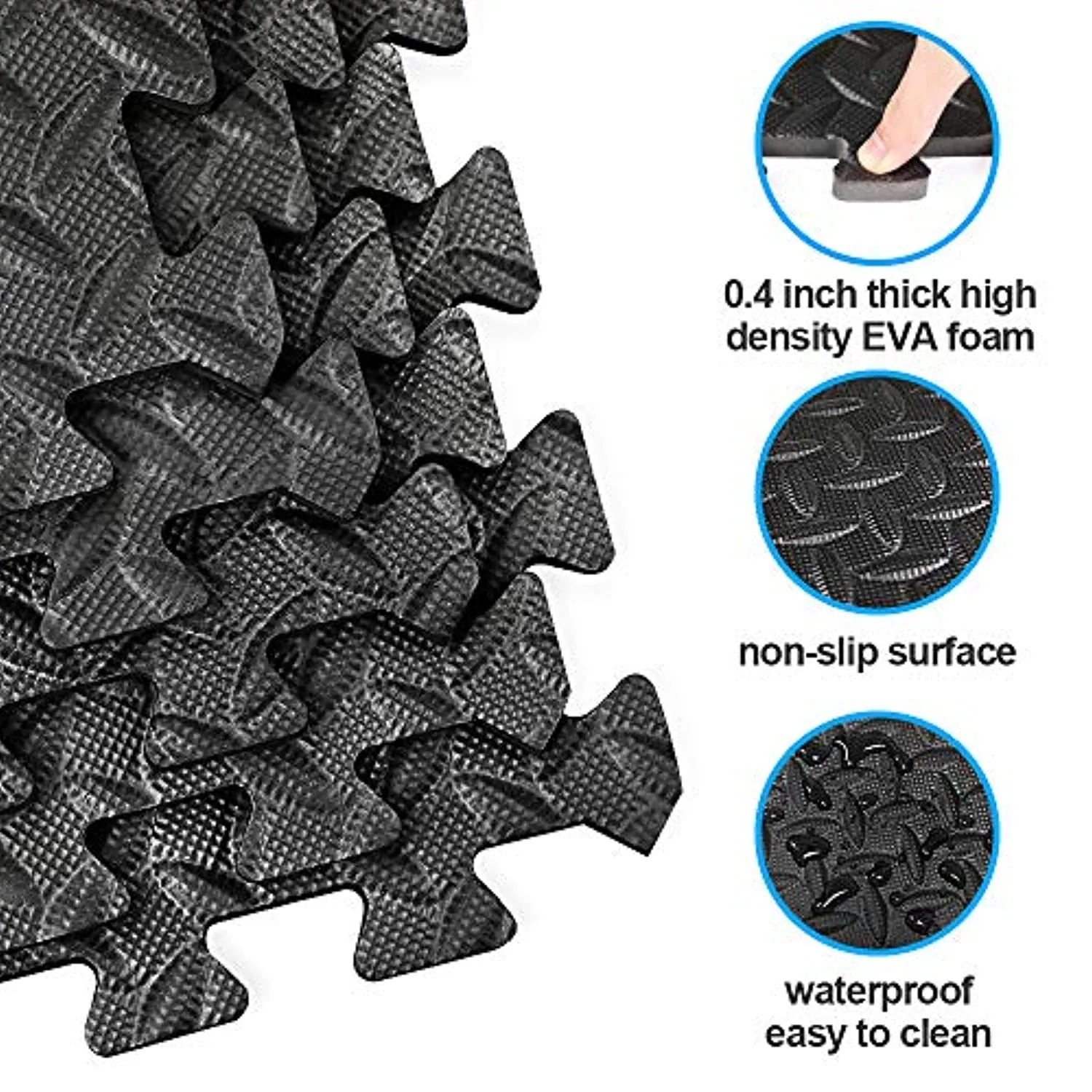 innhom 12/24/48 Tiles Gym Flooring Gym Mats Exercise Mat for Floor Workout Mat Foam Floor Tiles for Home Gym Equipment Garage