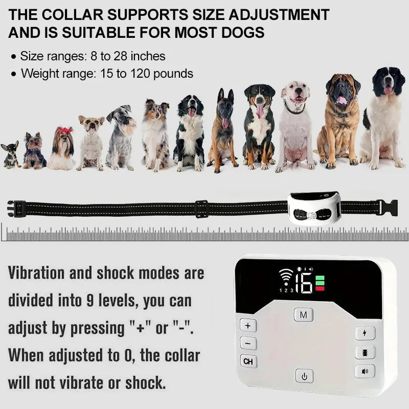 Innovative 2-in-1 Wireless Fence & Training Collar – Protect and Train Your Dog