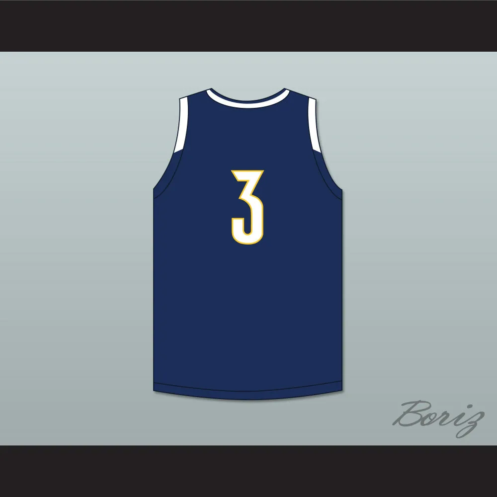 Isaiah Mobley 3 Rancho Christian School Eagles Navy Blue Basketball Jersey 1