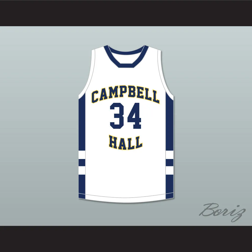 Jabari Walker 34 Campbell Hall School Vikings White Basketball Jersey 2